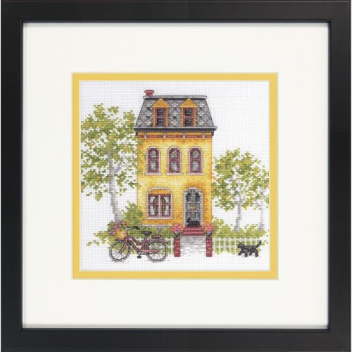 (image for) Gold Petites Yellow House Counted Cross Stitch Kit